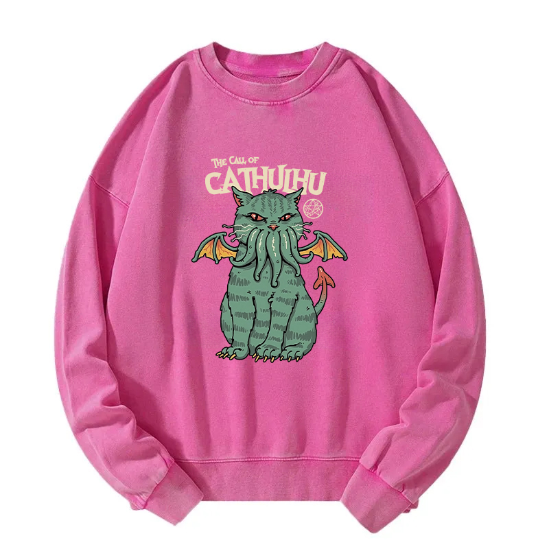 The Call Of Cathuluhu Washed Sweatshirt