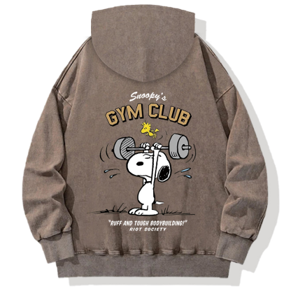 Gym Club Back Washed Hoodie