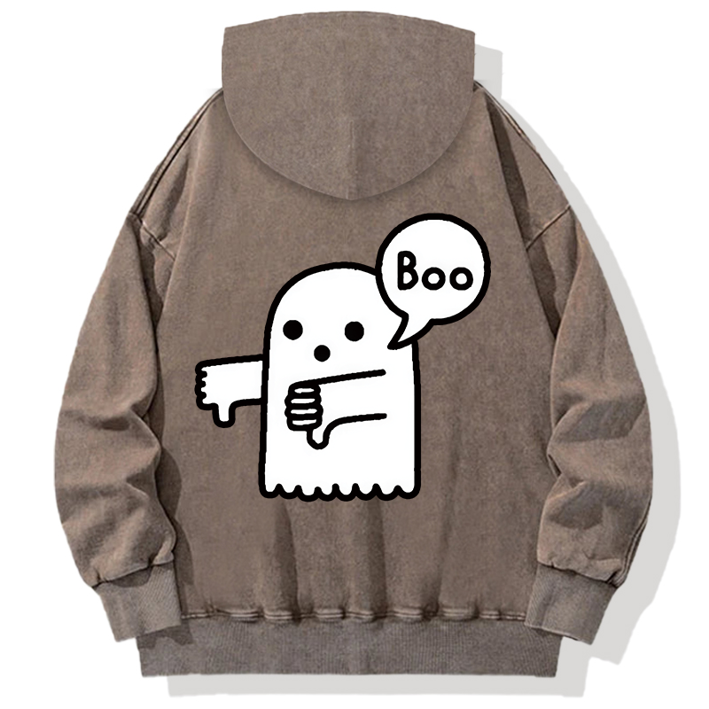 Ghost of Disapproval Back Washed Hoodie