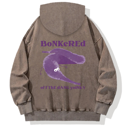 Bonkered of The Dang Yoinky Back Washed Hoodie