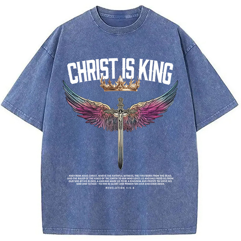 Christ Is King Christian Washed T-Shirt