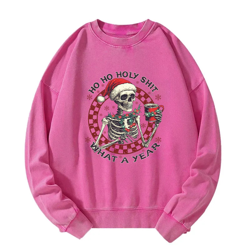 Skeleton Christmas Washed Sweatshirt