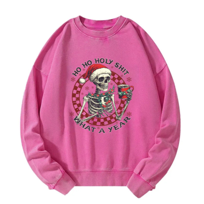Skeleton Christmas Washed Sweatshirt