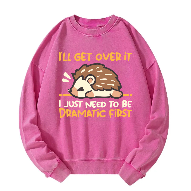 Dramatic Hedgehog Washed Sweatshirt