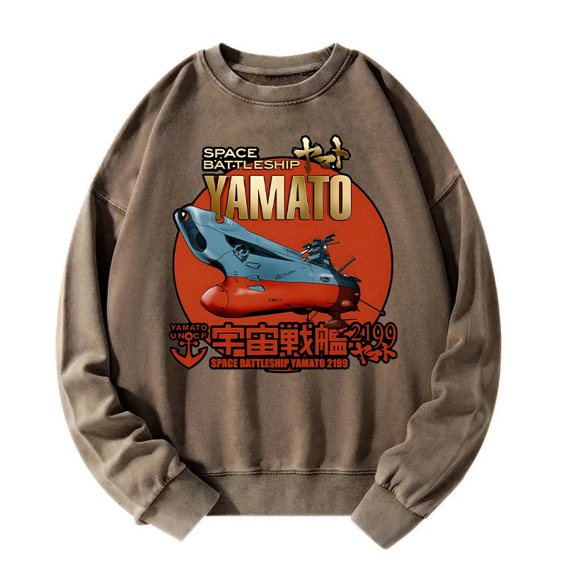 Space Battleship Yamato Washed Sweatshirt