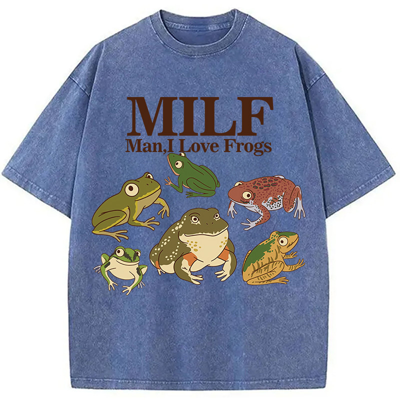 I Love Frogs Washed T-Shirt