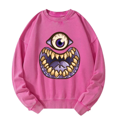 One-Eyed People Eater Washed Sweatshirt