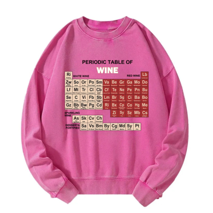 Table of Elements of Wine Washed Sweatshirt