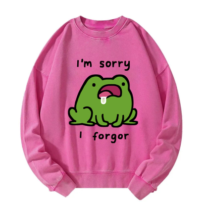 Dementia Frog Washed Sweatshirt