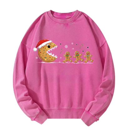 Christmas Gingerbread Cookies Washed Sweatshirt