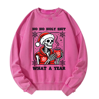 Merry Christmas Skeleton Washed Sweatshirt