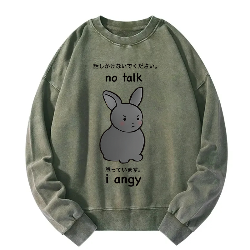 No Talk I Angy Washed Sweatshirt