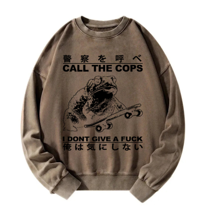 I Don't Care Washed Sweatshirt