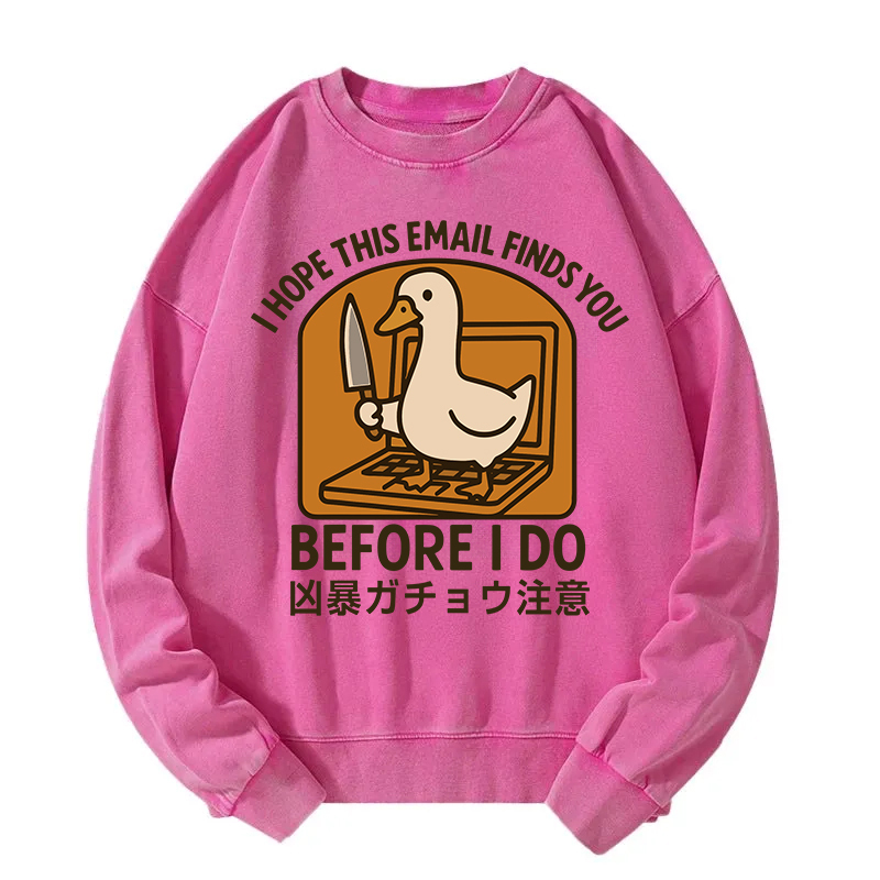 Goose With A Knife Washed Sweatshirt