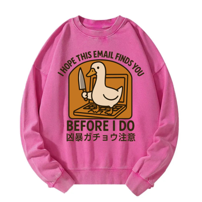 Goose With A Knife Washed Sweatshirt