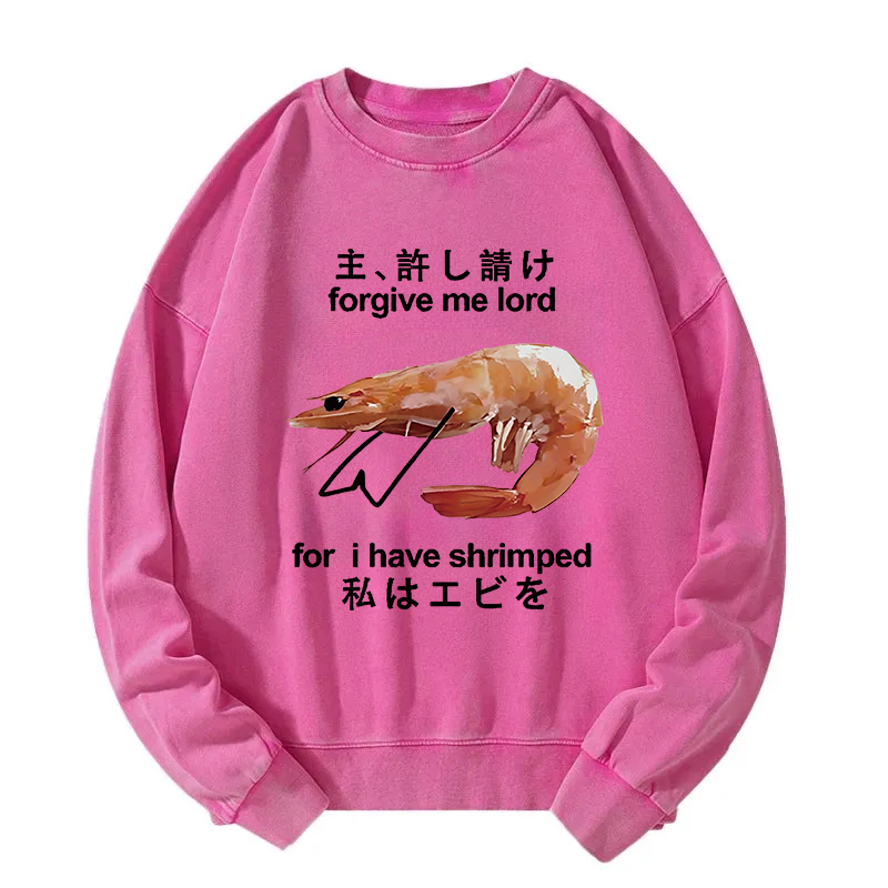 Retreating Shrimp Washed Sweatshirt