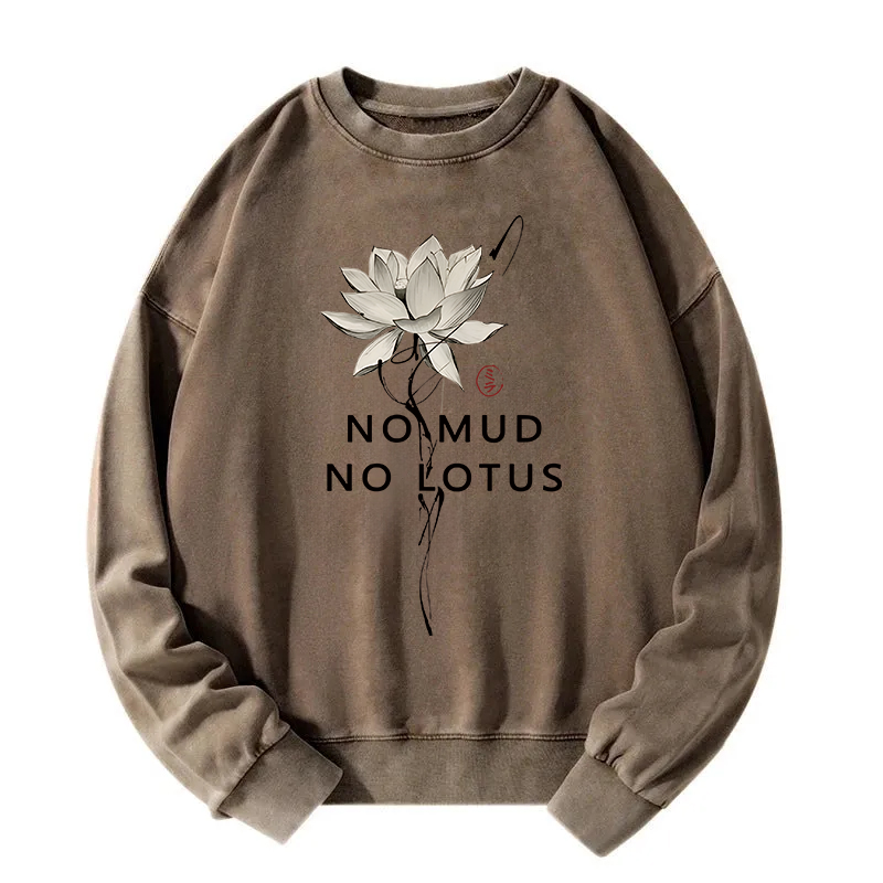 Japanese Zen Lotus Washed Sweatshirt