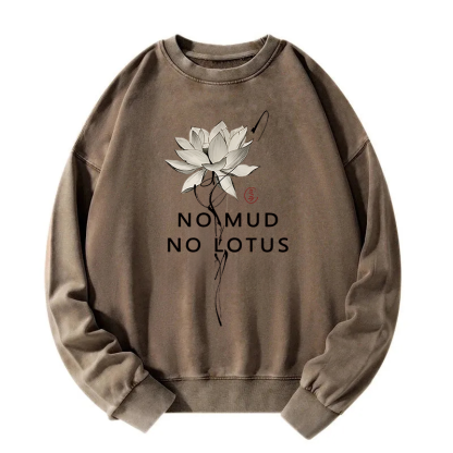 Japanese Zen Lotus Washed Sweatshirt