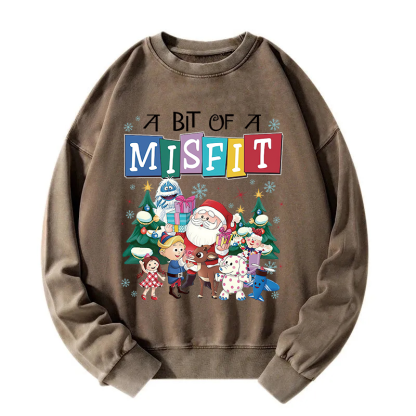 A Bit Of A Misfit Christmas Washed Sweatshirt