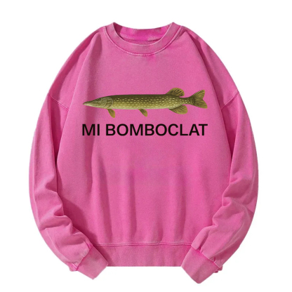 Mi Bomboclat Fish Meme Washed Sweatshirt