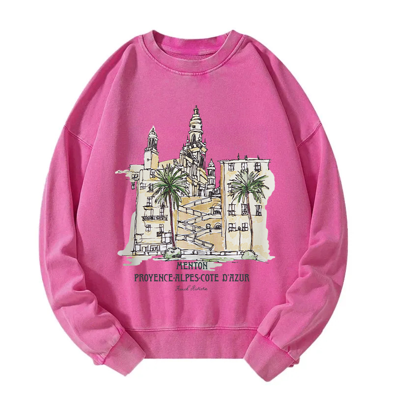 Menton France Washed Sweatshirt