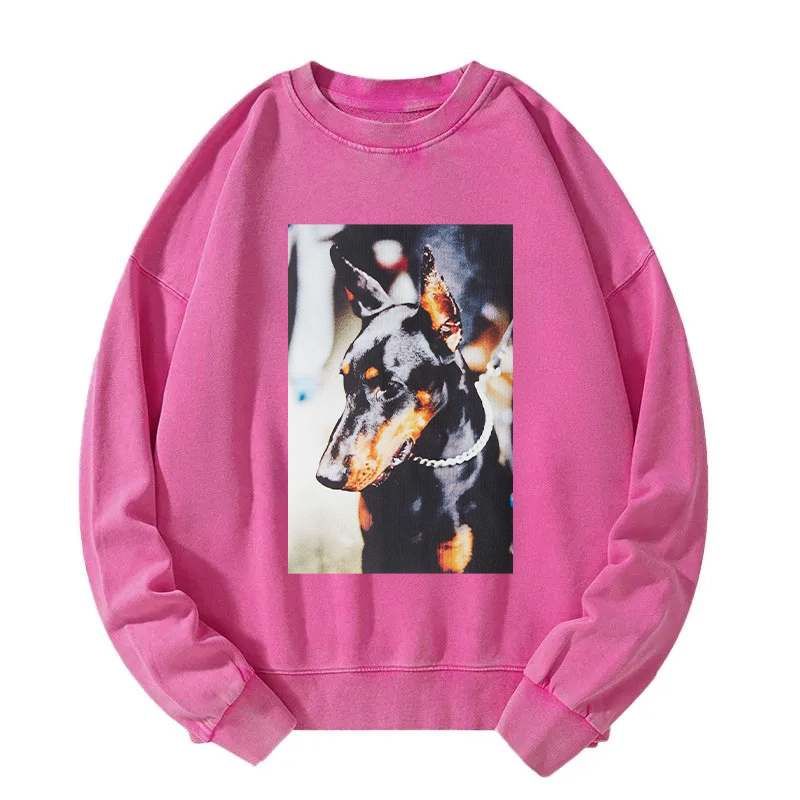 Doberman Pinscher Washed Sweatshirt