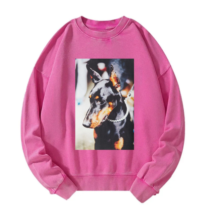 Doberman Pinscher Washed Sweatshirt