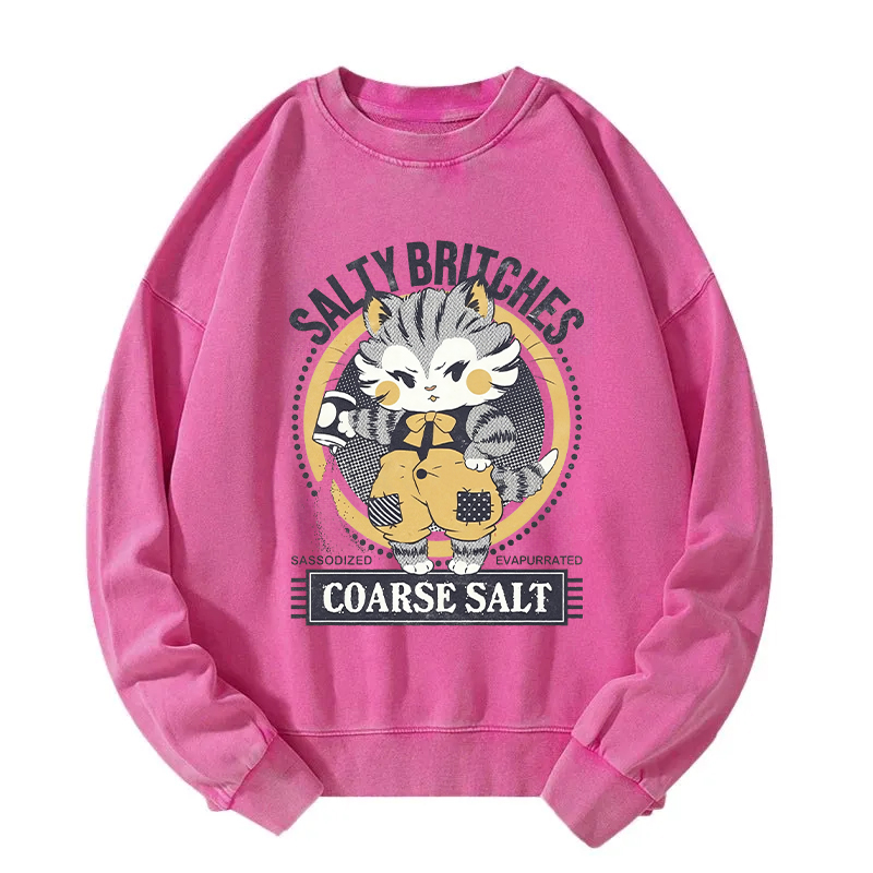 Salty Britches Coarse Salt Cat Washed Sweatshirt