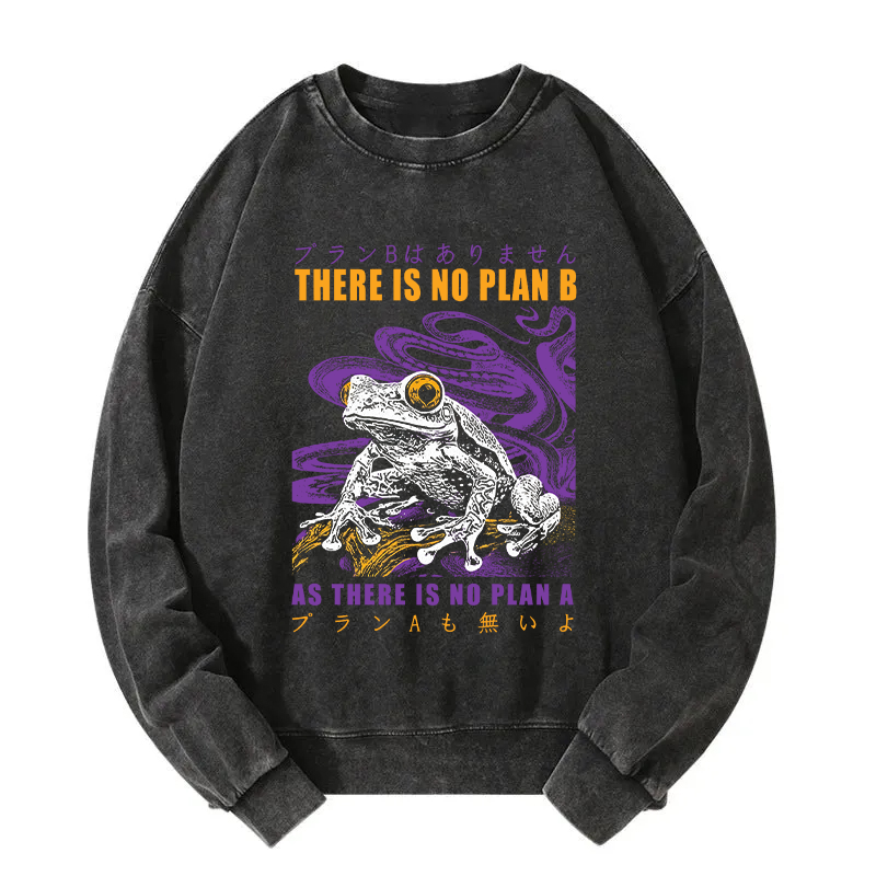 Thers Is No Plan B Frog Washed Sweatshirt