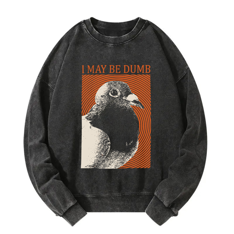 I May Be Dumb Washed Sweatshirt