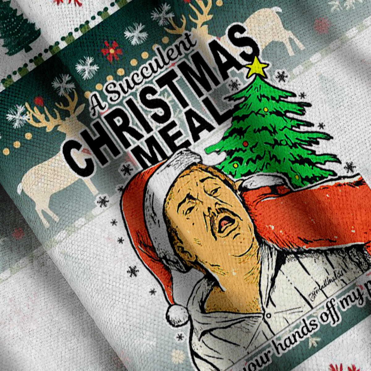 Baddieca Juicy Christmas Feast Christmas Ugly Sweatshirt