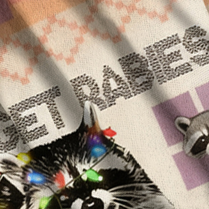 Baddiecat Raccoon Christmas Ugly Sweatshirt