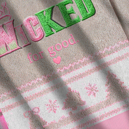 Baddiecat Wicked For Good Christmas Ugly Sweatshirt