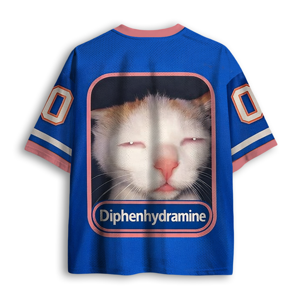 Baddiecat Diphenhydramine Cat Meme Mesh Jersey