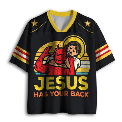 Baddiecat Jesus Has Your Back Mesh Jersey