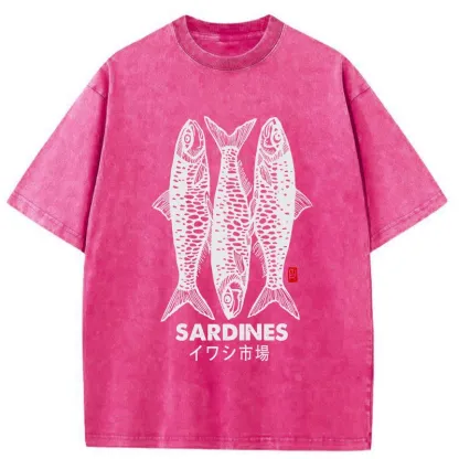 Sardines Market Washed T-Shirt