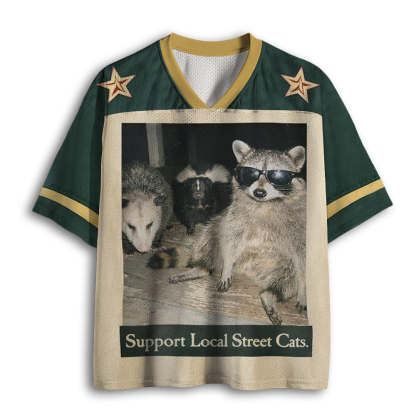 Baddiecat Support Local Street Cats Mesh Jersey