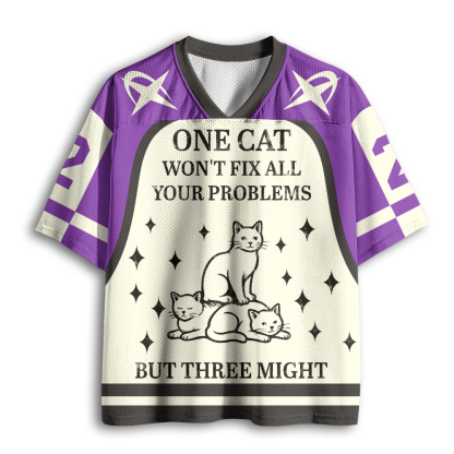 Baddiecat Cats Can Solve Everything Mesh Jersey