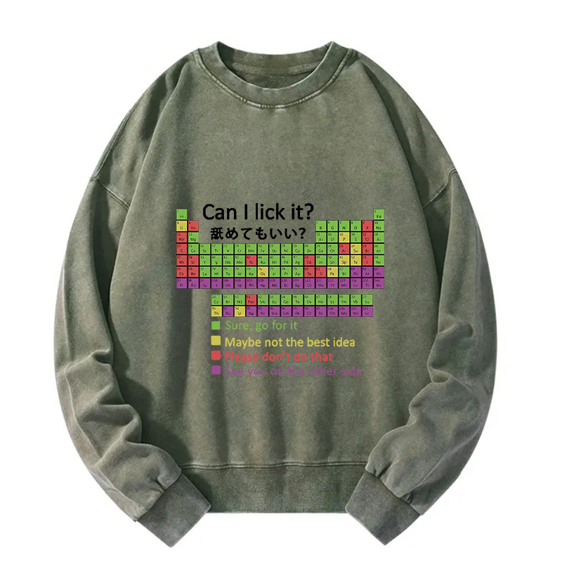 Can I Lick It Washed Sweatshirt