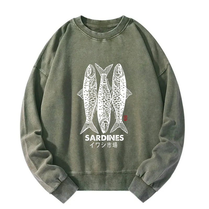 Sardines Market Washed Sweatshirt
