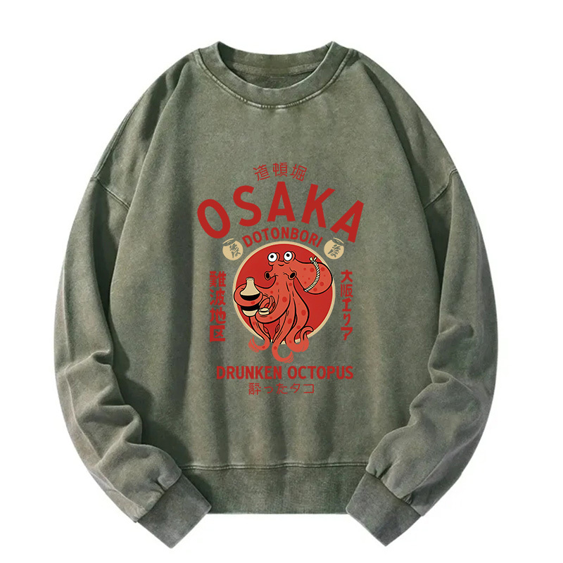 Drunken Octopus Japan Washed Sweatshirt