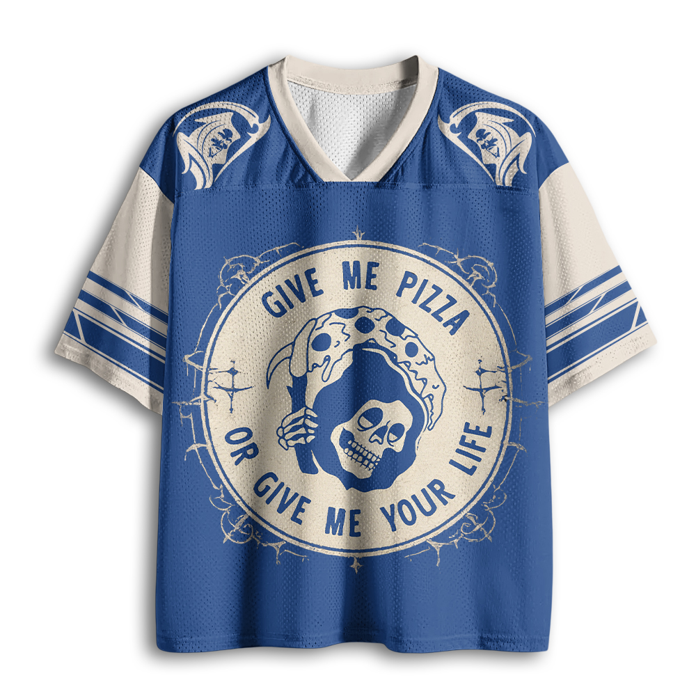 Baddiecat Give Me Pizza Or Give Me Your Life Mesh Jersey