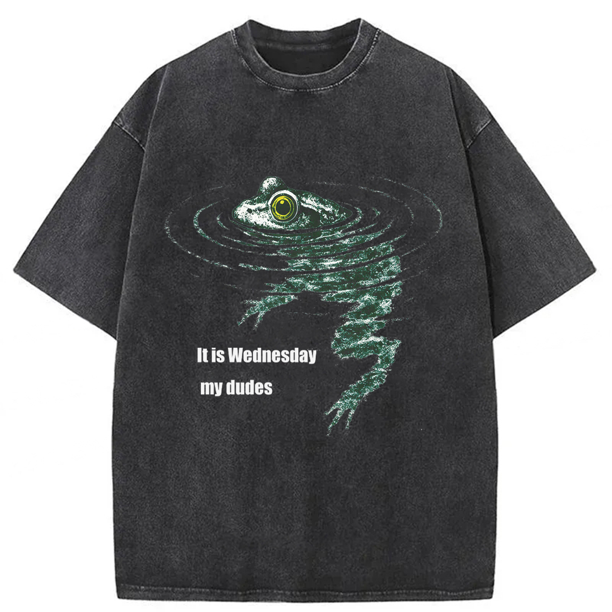 Tokyoviva Frog Swimming Washed T-shirt