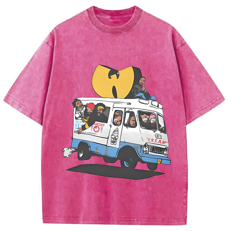 Wu Tang Retro Hip Hop Washed T-Shirt