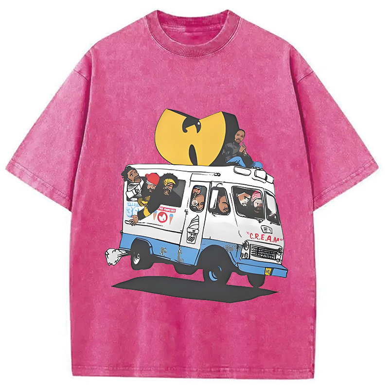 Wu Tang Retro Hip Hop Washed T-Shirt