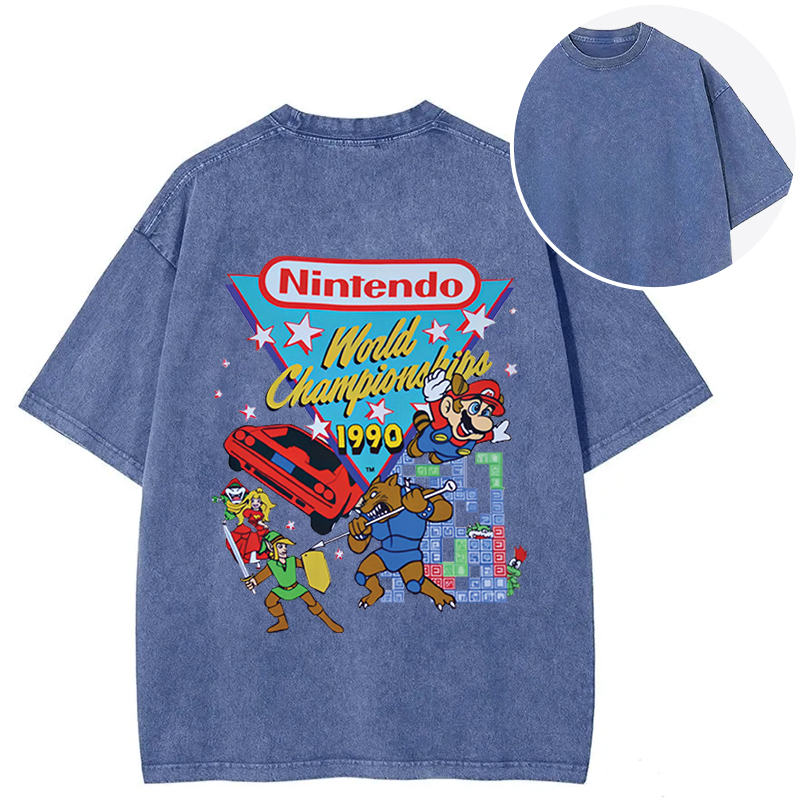 Nintendo 1990 World Championships Back Washed T-Shirt