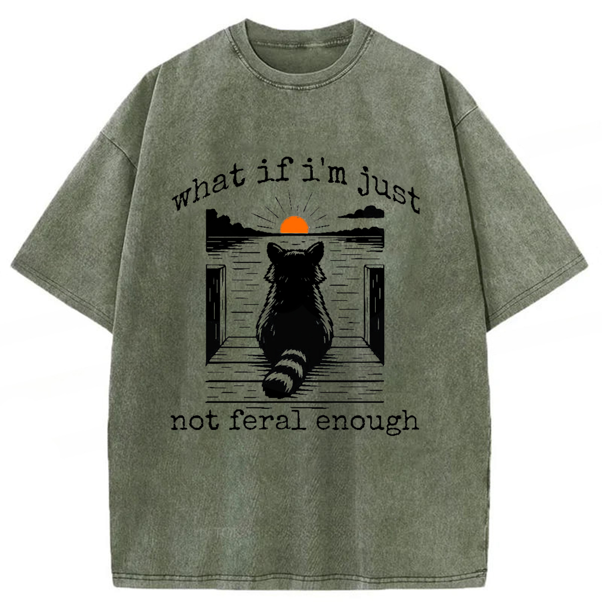 Tokyoviva Thinking Raccoon Washed T-shirt