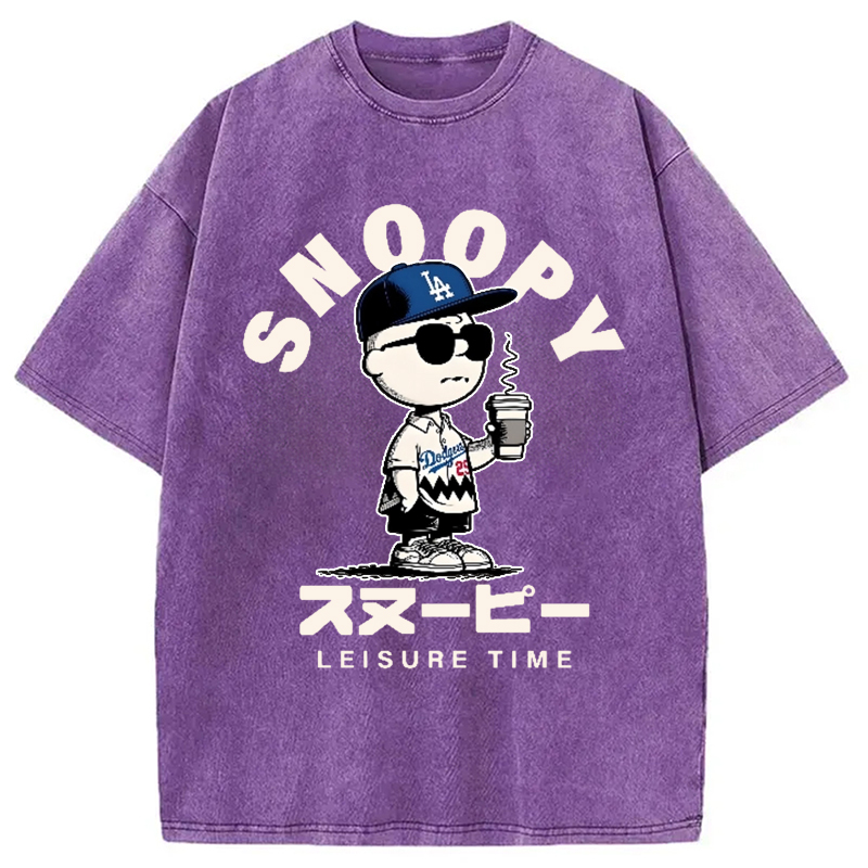 Dodgers Snoopy Vintage Washed T-Shirt