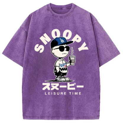 Dodgers Snoopy Vintage Washed T-Shirt