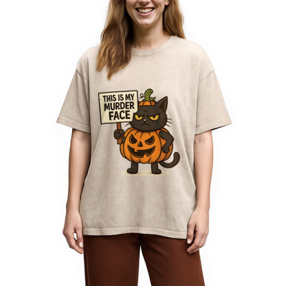 This Is My Murder Face Washed T-Shirt